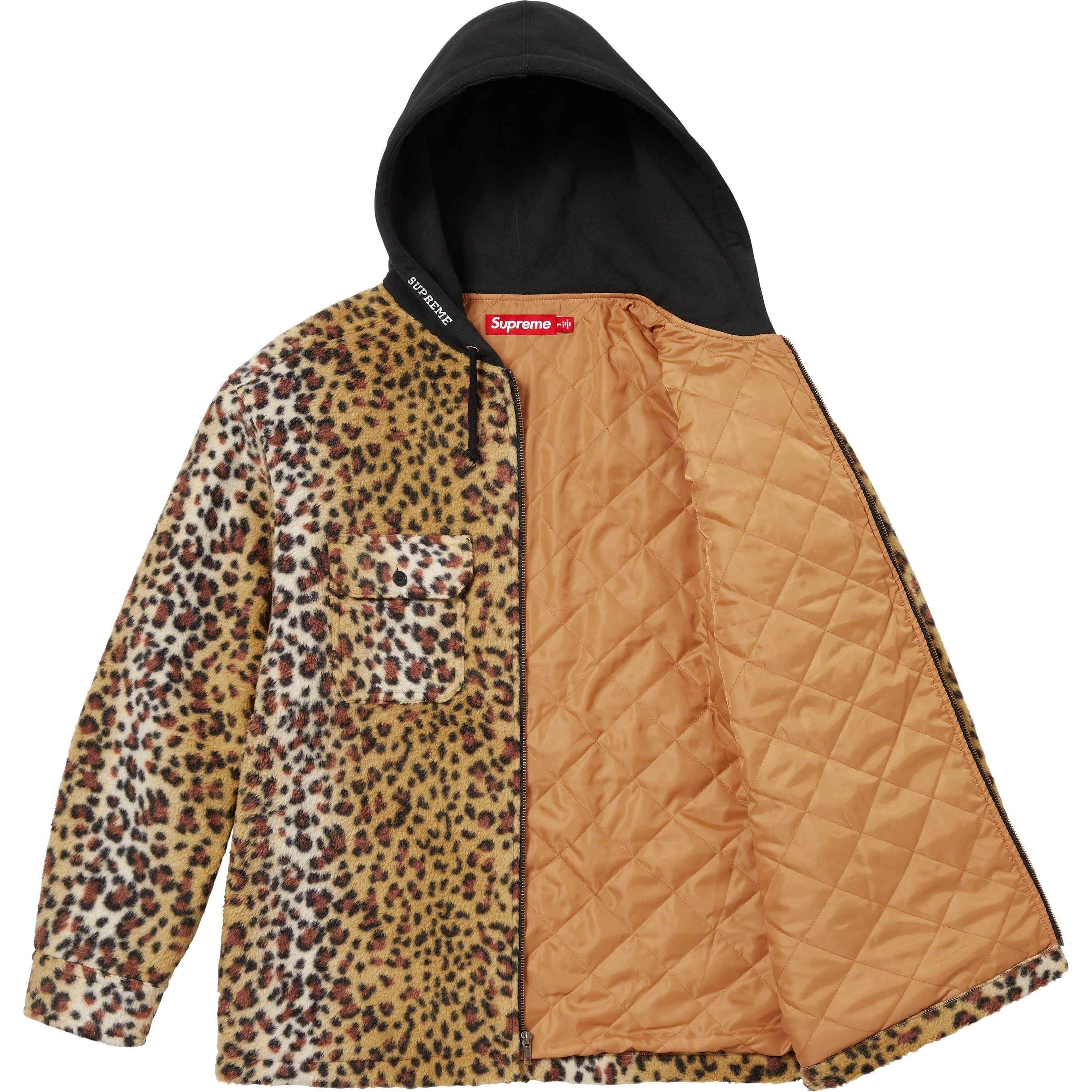 Fleece Zip Up Hooded Shirt view 16